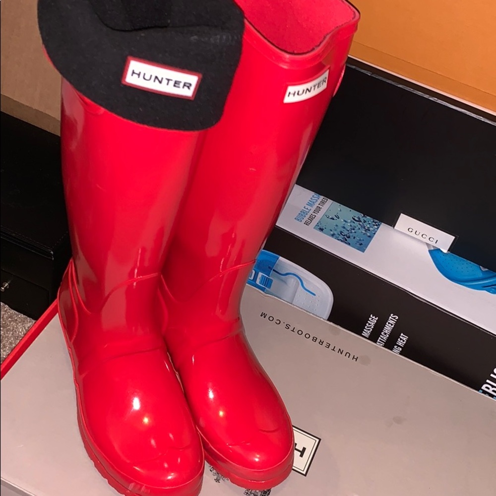 Hot pink Hunter boots